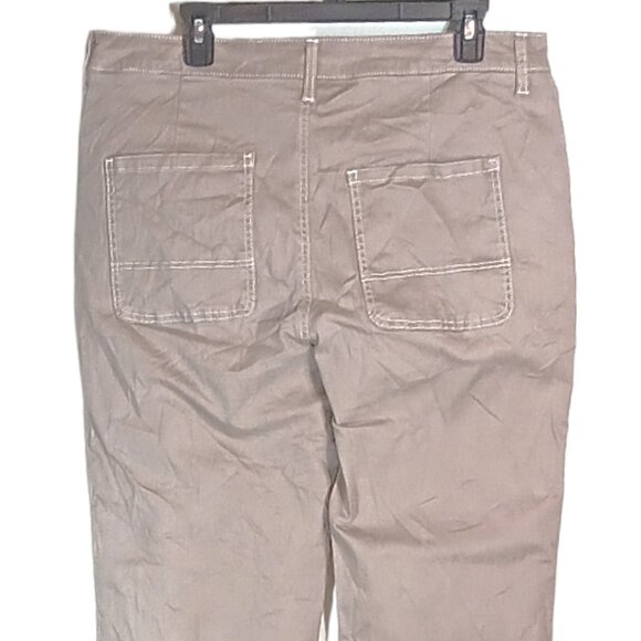 Cato Bootcut Jeans Womens 16 Tan High Rise Stretch Denim Classic Casual - Picture 4 of 4